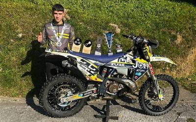 Goiuri Urra motor gidari lesakarra Espainiako Hard Enduro Extrem txapelketan bigarren izan da