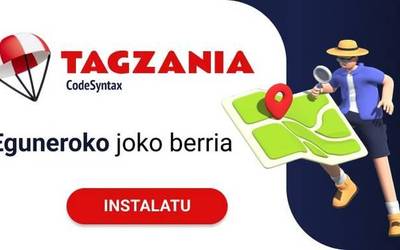 Tagzania joko geografikoa atera du Eibarko CodeSyntax enpresak