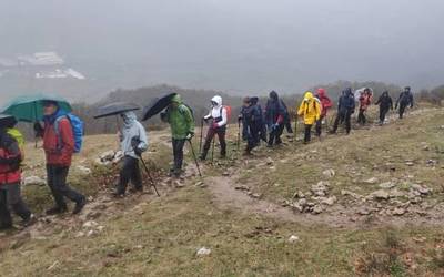 San Miguel elurtuan ospatu zen Mendigoizaleen Eguna