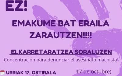 Barakaldoko azken hilketa matxista salatzeko gaitzespen irmoa