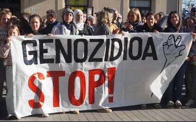 Palestina-Orio taldeak elkarretaratzera deitu du bihar iluntzerako