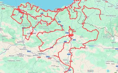 Kontsultatu Korrikako ibilbide osoa kilometroz kilometro eta kalerik kale