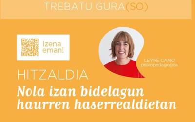 Haurrak haserrealdietan laguntzeko hitzaldia Leyre Canoren eskutik