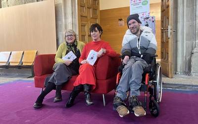 Telmo Irureta, Aitziber Garmendia eta Mireia Gabilondo San Agustin kulturgunearen denboraldi hasierako protagonista