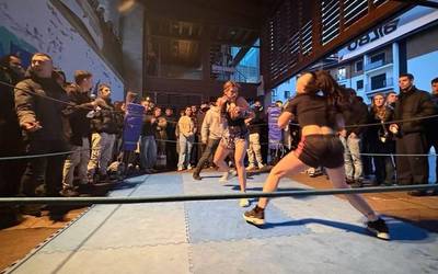 Boxeo erakustaldia egin du GKSk, Torreberriko aterpean