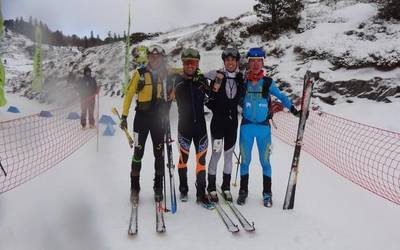 Asier Alonso oñatiarrak hirugarren postua lortu du mendiko eskiko Euskal Herriko txapelketan