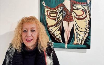 Isabel García ermuarraren margoak ikusgai daude Lobianon