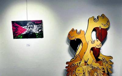 Gazako injustiziak salatzen dituen erakusketa Zornotzan