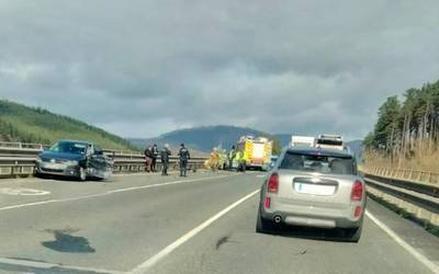 Auto istripua gertatu A-625 errepidean, Gardean