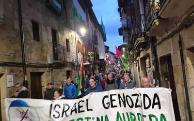 Palestinak bizi duen egoera "kritikoa" salatu dute Elorrion