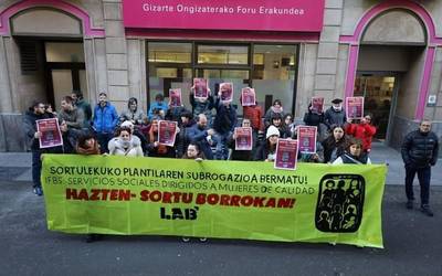 Hazten eta Sortulekuko langileek zazpigarren greba eguna dute gaur