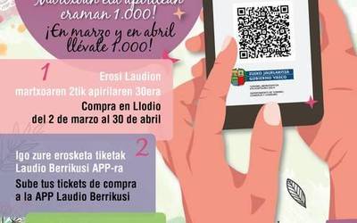 'Martxoan eta apirilean eraman mila' zozketa Laudio Berrikusirekin
