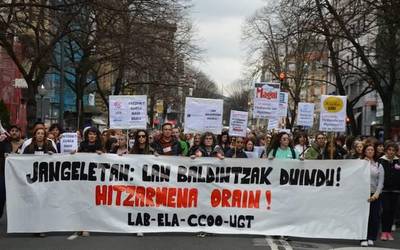 Eskualdeko jantokietako langileek positiboki baloratu dute lortutako aurreakordioa