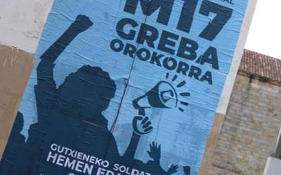 Martxoaren 17ko greba orokorraren deialdiak Uribe Kostan