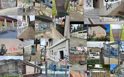 EAJk salatu du Laudioko hormetan dauden kartel eta margoketa kopuruak herriaren irudia kaltetzen duela