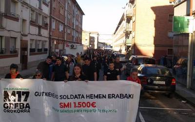 Lanbidearteko Gutxieneko Soldataren aldarria herritartu da