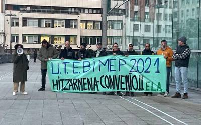 Armintzako Bimepeko azpikontratako langileak greban daude hitzarmen propioa eskatu eta euren lan-baldintzak egokitzeko