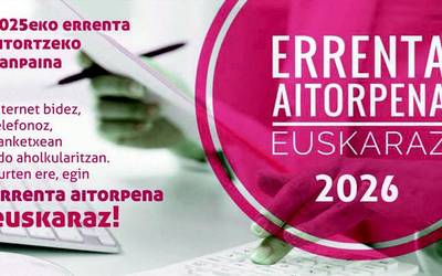 Errenta aitorpena euskaraz egitera animatu nahi dituzte herritarrak