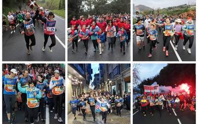 Ehunka lagun batu dira Korrikara Itziarren eta Deban