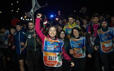 Bederatzi urteren ostean indartsu hartu dute Korrika Orozkon