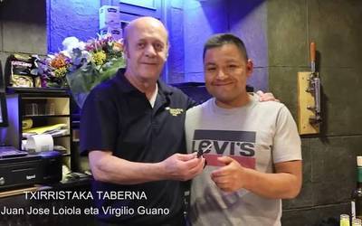 Azken hunkigarria eskaini diote mendaroarrek Txirristaka tabernako ugazaba Juan Jose Loiolari
