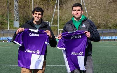 Ander Murua eta Eneko Carrascal omendu dituzte derbian