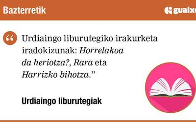 Urdiaingo liburutegiko irakurketa iradokizunak