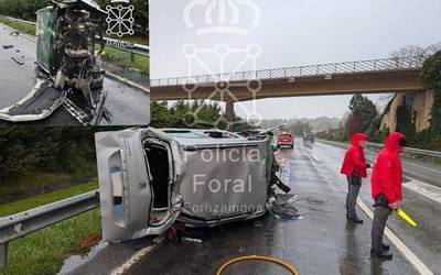 Autobian izandako istripuan arin zaurituta