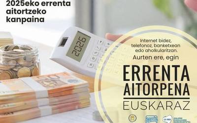 Udalak errenta aitorpena euskaraz egitera bultzatzen ditu herritarrak