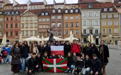 Laudio Institutuko ikasleak Varsovian daude jadanik, Erasmus+ programari esker