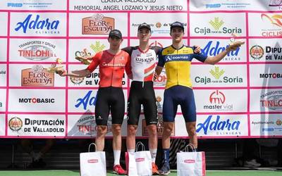 Aitor Agirre podiumean, Valladoliden jokatu duten Espainiako Kopan