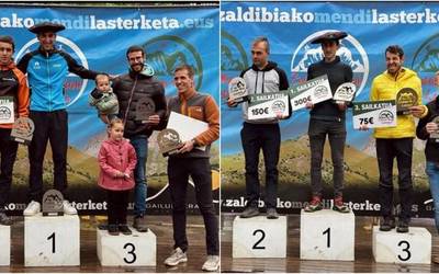 Jokin Etxabe eta Aimar Larrea azkarrenak izan dira Zaldibiako mendi lasterketan