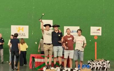 Zaramagako Pilota Txapelketa irabazi dute Del Campok eta Arriolabengoak