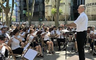 Bergarako musika bandaren kontzertua, argazkitan
