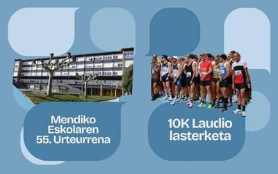 Mendiko Eskolaren 55. urteurrena eta Laudioko 10K lasterketa, azalera