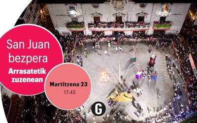 San Juan bezperako ekitaldiak Arrasatetik