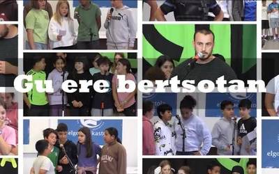“Gu ere bertsotan” egitasmoko ikasturte bukaerako jaialdia, bideoan