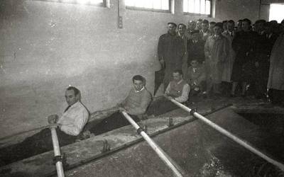 Orioko lehen arraun fosoaren inaugurazioa, 1952. urtean