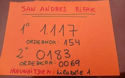 San Andresko errifen zenbaki irabazleak