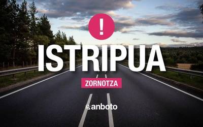 N-634 errepidea zarratuta Zornotzan, txirrindulari batek istripua izan ondoren