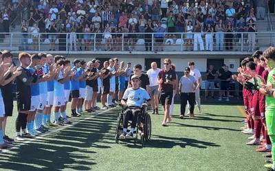 Elkartasun mezu indartsua jaso du Jokin Larrinagak Ibarra futbol zelaian