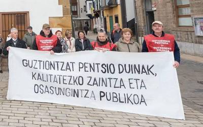Pentsio duinak aldarrikatzeko uda osteko lehen elkarretaratzea egingo dute gaur