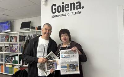 'Tiempo Argentino' hedabideko presidenteak Goiena bisitatu du