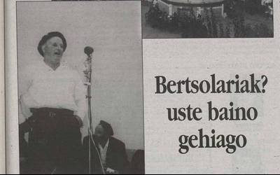 Jose Mari Mutuberria bertsolaria eta Almandoz vs. Ultzama lehia