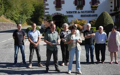 Belateko tuneleko obretan «ziurtasunak eta gardentasuna» eskatu dute eskualdeko EH Bilduko alkateek