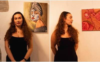 Andrea Borrazasen margolanekin osatutako erakusketa hilaren 15era arte egongo da ikusgai Kultur Etxean
