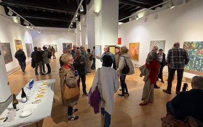 Jendetsua izan da Pello Alberdiren omenezko erakusketaren inaugurazioa