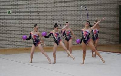 Gipuzkoako gimnastika erritmikoaren lehia izan da goizean Elkargunean