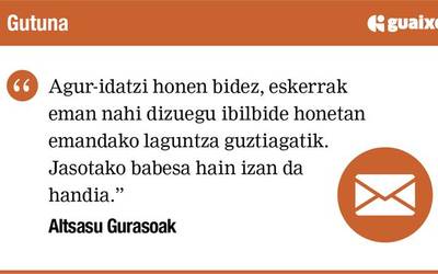 Altsasutik agur eta eskerrik asko